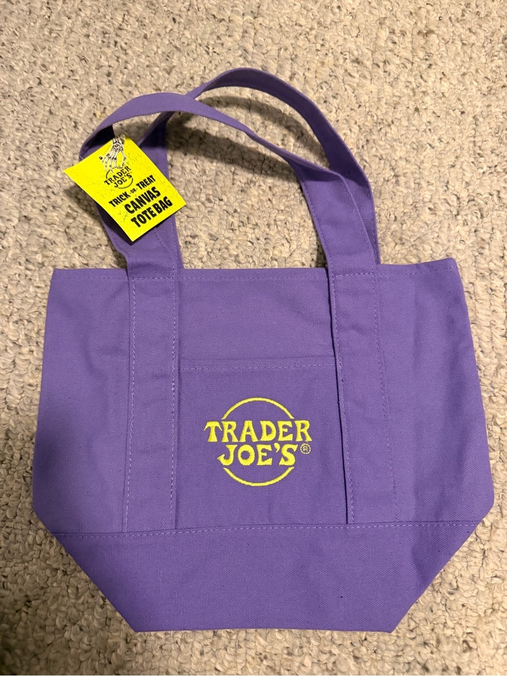 Trader Joeโs Purple Canvas Mini-Tote Bag